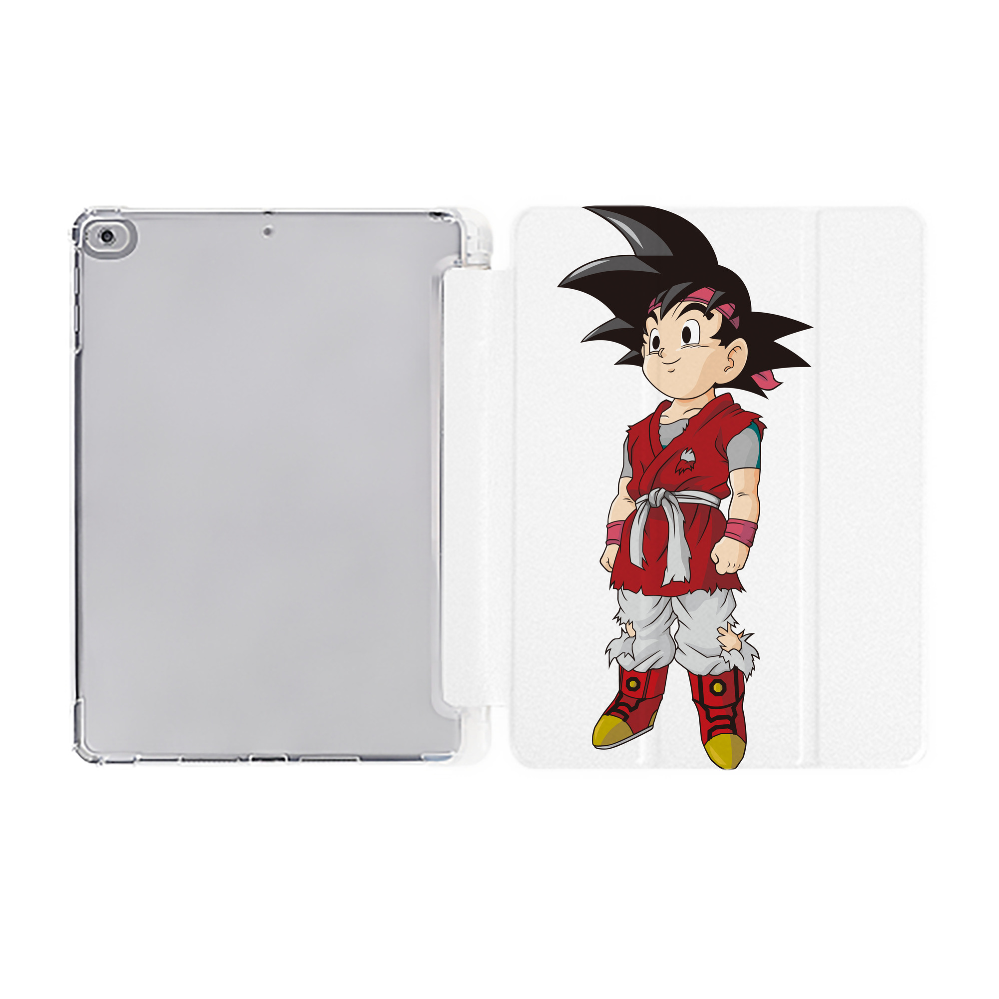 （画像用） ドラゴンボール 孫悟空（そん ごくう）Son Goku カカロット DRAGON BALL Kakarotto IPad ケース ペン収納付き 三つ折りスタンド PUレザー×シリコン 対応機種9.5/10.5/10.9インチ